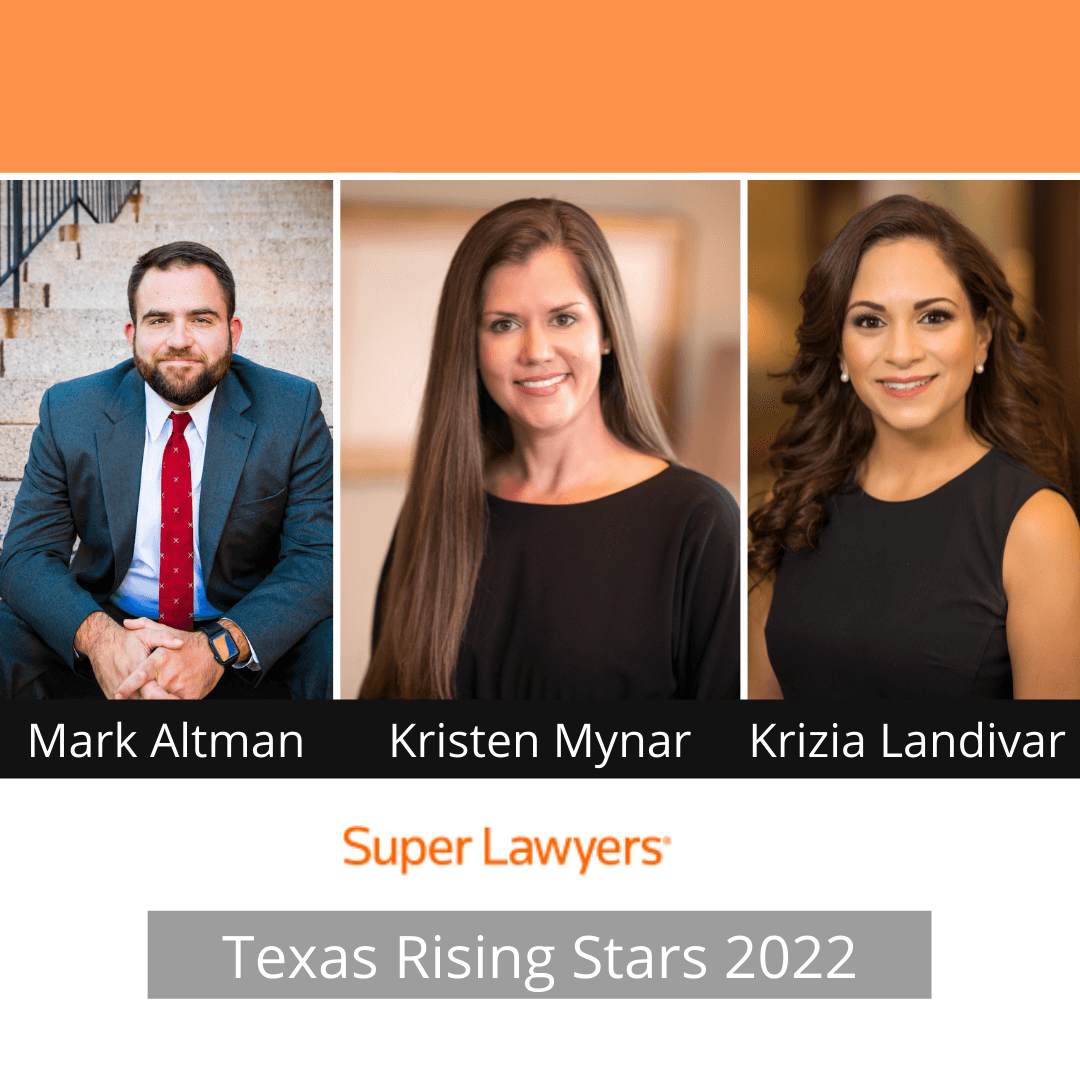 Mark Altman, Kristen Mynar, and Krizia Landivar Recognized as Texas